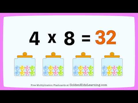 Multiply by 4 | Learn Multiplication Concept | Times 4 Table | Golden Kids Learning