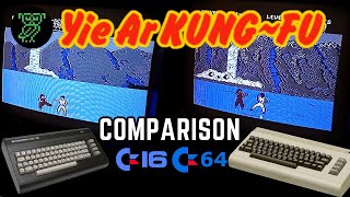 Yie Ar Kung Fu (1985) | Comparison Commodore 64 vs 16