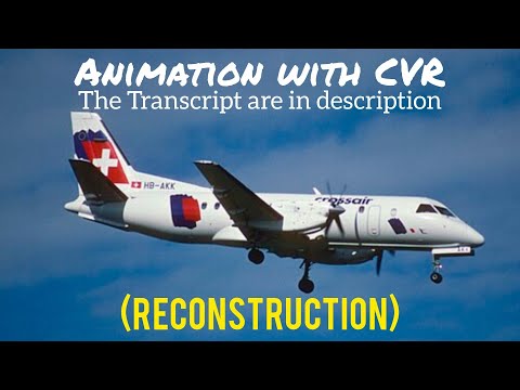 Crossair Flight 498 Crash || Animation with CVR. (Subtitles/CC On)