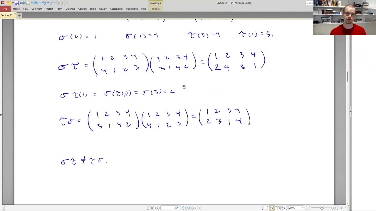 Abstract Algebra - Groups of Permutations - Group of Permutations