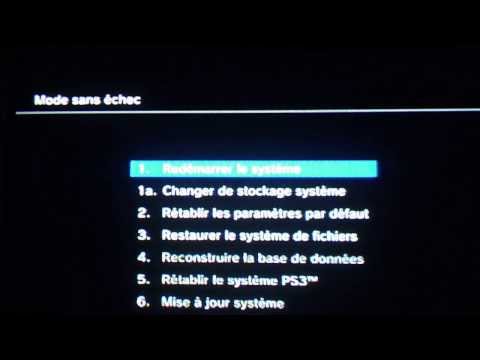 comment demarrer ps3 en mode sans echec
