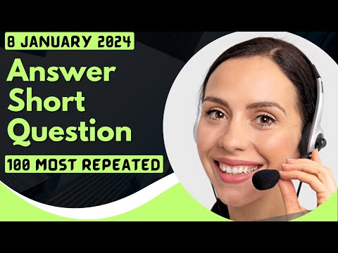 PTE Answer Short Question - JANUARY 2024 - Most Repeated