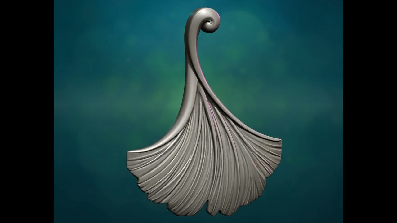 Feuille de ginkgo Modèles 3D en vedette