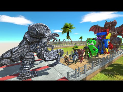 Orga vs Huggy Wuggy OASIS DEATH RUN - Animal Revolt Battle Simulator