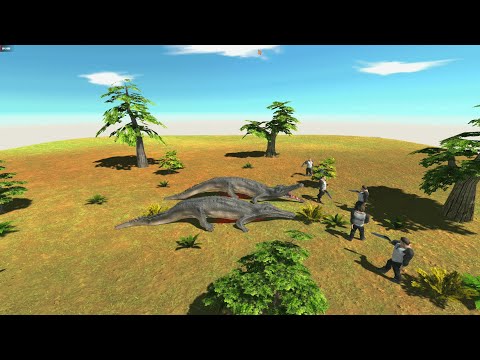 Machimosaurus + crocodiles + archers + Romanus + gangster - Animal Revolt Battle Simulator