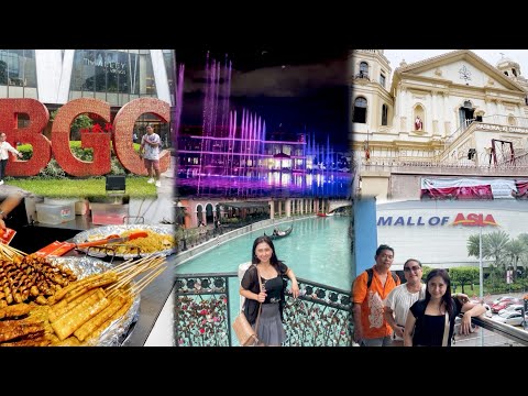 6 places in just 2 days in Manila | BGC |Grand Canal Taguig| Okada Fountain | Quiapo |Binondo | MOA