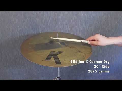 Zildjian 20 inch K Custom Dry Ride Cymbal 2875 grams PRE SERIAL image 6