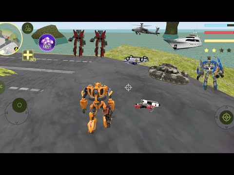 Rise Of Steel || Yellow Robot Fight on Seashore || Helicopter Destroy City - Android Gameplay HD