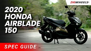 2020 Honda AirBlade 150 Spec Guide | Zigwheels.Ph