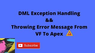 DML Exception Handling || Throwing Error Message From VF To Apex