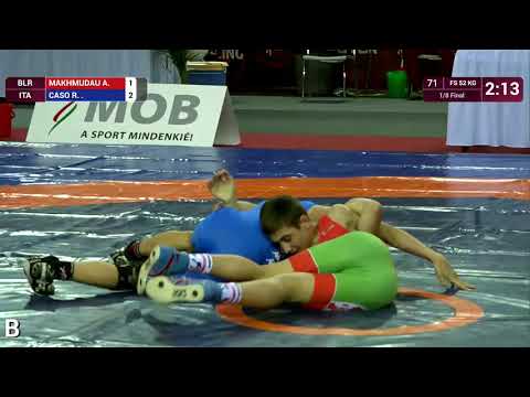 1/8 FS - 52 kg: A. MAKHMUDAU (BLR) v. R. CASO (ITA)