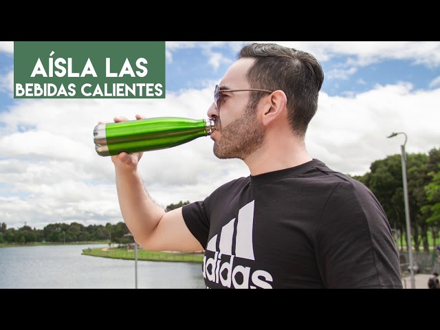 Vídeo relacionado con OLDLEY Botella agua acero inoxidable 600ml/20oz Termo Doble Metal pared Que Mantiene la Bebida Caliente y Fría, a Prueba Fugas, sin BPA, con Aislamiento para Deportes Trabajo Senderismo (Negro)