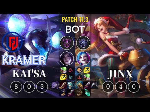 LGD Kramer Kai'Sa vs Jinx Bot - KR Patch 11.3