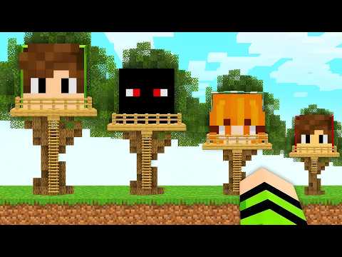 I Upgraded My TREE HOUSE from 30 SECONDS to 1 HOUR in Minecraft!