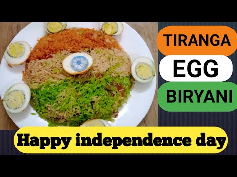 Independence day special Tiranga egg biryani With different style and method