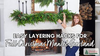 How to Layer Greenery for Lush Christmas Garlands//The BEST Norfolk Garlands