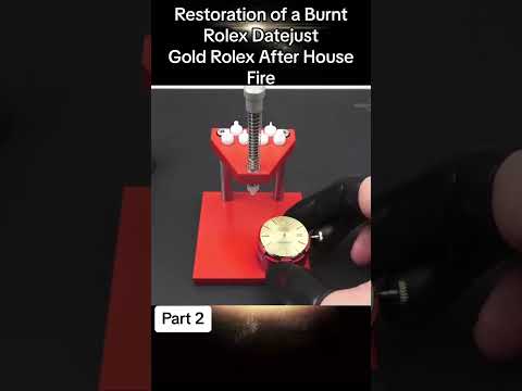 Restoration of a Burnt Rolex Datejust Gold Rolex After House Fire #restoration #watch #clock