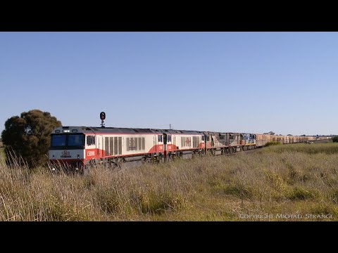 SCT 1PM9 Five Locomotives With Containers & Boxcars - PoathTV Australian Trains & Railways