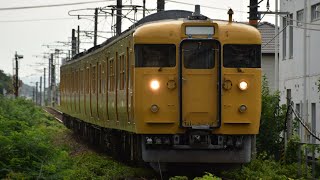 【福塩線にセキ車入線!?】福塩線 普通 府中行き 115系L-17編成 上戸手駅～新市駅間通過！