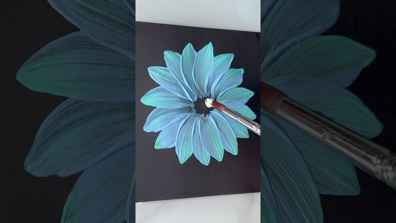 Floral Art/ Flower painting #art #flowers #trending #acrylicscenery