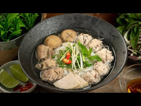 Trời nóng oi bức, nấu BÚN MỌC ăn ngon tuyệt vời, cách nấu rất đơn giản | Pork Ball Noodle Soup