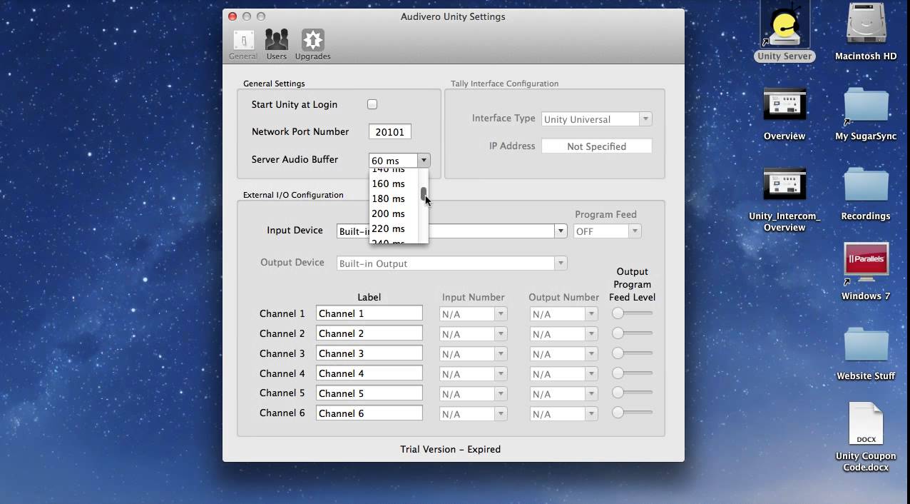 Unity Intercom Server Overview