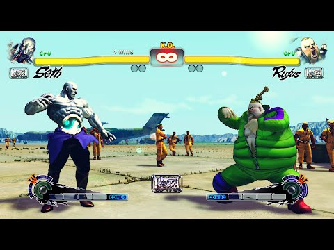 Seth vs Rufus - Ultra Street Fighter 4 (Very Hard) | 4K UHD Gameplay