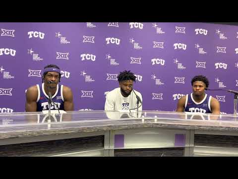 TCU 77, Lamar 66 | Emanuel Miller, Mike Miles Jr., Shahada Wells postgame press conference
