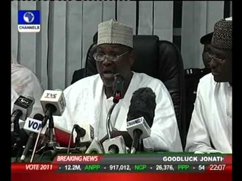 Prof. Jega declare Pres. Goodluck Jonathen as winner of 2011 Presidential election
