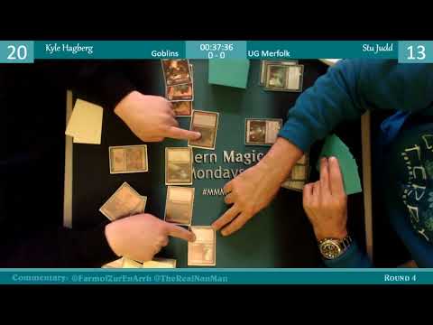 Modern Magic Mondays 4/16 Round 4 Goblins vs UG Merfolk