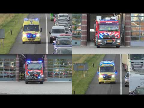 Twee auto's over de kop bij ongeval op Rijksweg A28 bij Nijkerk | Hulpdiensten met spoed onderweg