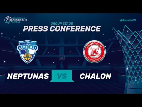 Neptunas Klaipeda v Elan Chalon - Press Conference - Basketball Champions League 2018
