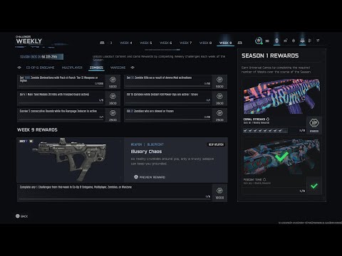 Completing the week 9 challenges plus extrain bo7