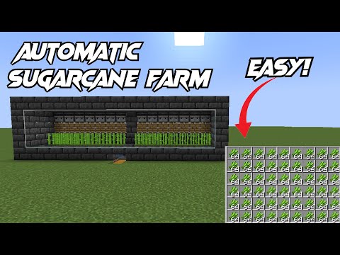 Minecraft 1.19 Easiest Automatic Sugarcane Farm Tutorial! - Easy Build