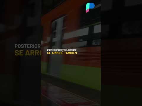 Hombre lanza a mujer a vías del metro y salta junto con ella