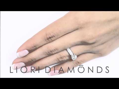 ER- 0336 - 2.88 Carat D-SI3 Round Diamond Engagement Eternity Ring 14k White Gold