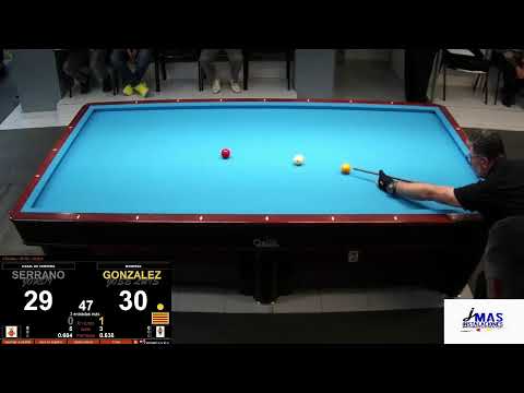 LLIGA CATALANA 3 BANDES 1ª DIV.:CB MANRESA "A"(JOSE LUIS GONZALEZ)-SE CASAL CERVERA(JORDI SERRANO)