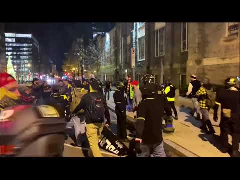 WARNING - GRAPHIC CONTENT: Right wing and anti-Trump protesters clash in D.C.