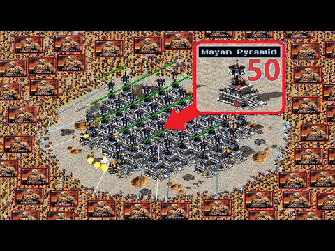 50 Mayan Pyramids surrounded by 5000 Conscripts - Red Alert 2