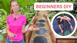 How to make stunning garden pathways - Stepping stones - Corten Steel Edging || DIY LANDSCAPING