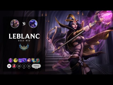 LeBlanc Mid vs Ryze - KR Challenger Patch 12.16
