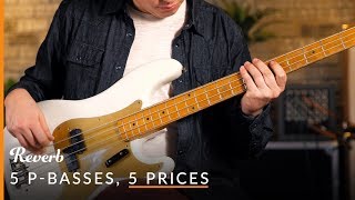 Video thumbnail for 5 Precision Basses, 5 Prices: What's the Difference? | Reverb by Reverb