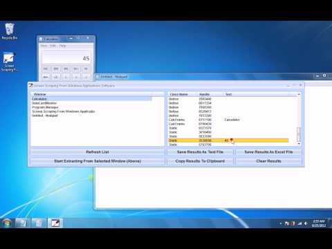 Screen Scraping From Windows Applications Software