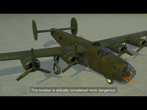 The B-24 Liberator, an American heavy bomber