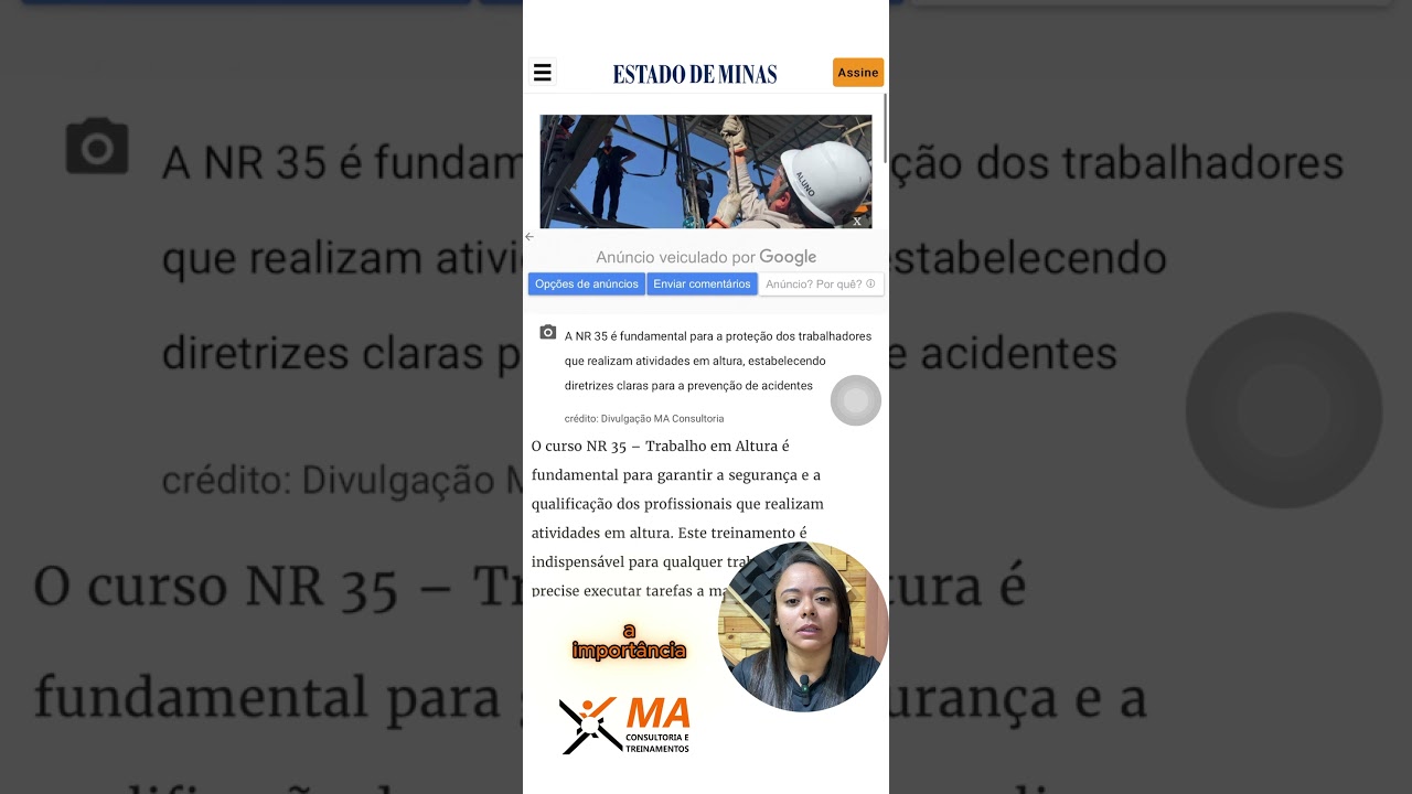 Melhor escola de trabalho em altura!  Segundo o ESTADO DE MINAS! #trabalhoemaltura #nr35