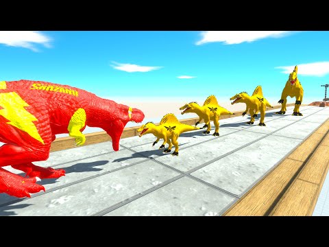 BATTLE 4 SIZE of BUMBLEBEE SPINO - Animal Revolt Battle Simulator ARBS