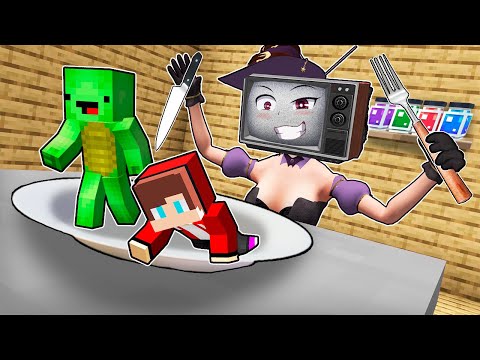 EPIC Minecraft Showdown: TV Witch vs Mikey & JJ