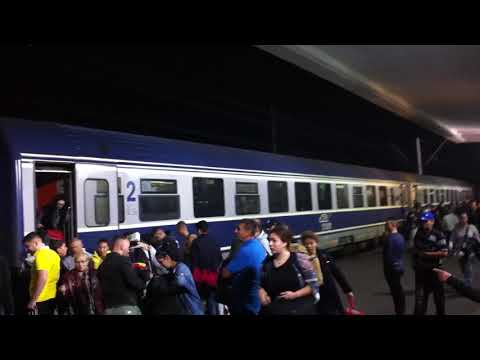 Sosirea in gara a trenului de la Timisoara