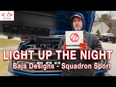 Installing Baja Designs Squardron Sport Lights on 2021 Ford Bronco with Factory Upfitter Switches
