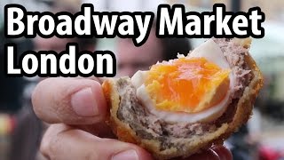 Eating at Broadway Market in London, England - YouTube